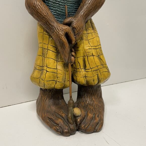 VTG 1976 Progressive Art Products 15” Chimpanzee Chimp, Not Monkey Golf Statue - Picture 4 of 9